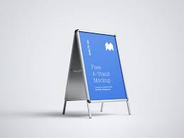 A Stand Free Mockup Free Mockup Outdoor Advertising Design Mockup