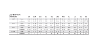 waist measurements charts 2019