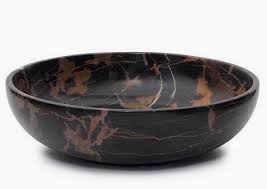 Khan Imports Extra Large Black Marble Bowl Decorative Stone Fruit Or Centerpiece Bowl 16 Inch Marble Bowl Centerpiece Bowl Stone Decor