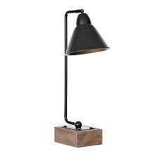 Louis Matte Black Metal And Wood Table Lamp Kirklands Table Lamp Wood Table Lamp Lamp