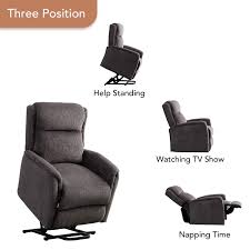 Bonzy Lift Chair Recliner For Elderly Power Help Standing With Remote Control Soft And Warm Fabric Gentle Motor Gray Recliner Lift Chair Recliners Lift Chairs