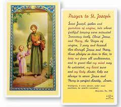 Holy card of st joseph | style rpcjos. Laminated Saint Joseph Prayer Card