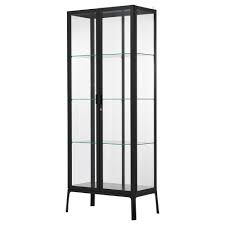 Milsbo Glass Door Cabinet Anthracite 28 3 4x68 7 8 Ikea Glass Cabinet Doors Glass Cabinets Display Glass Door