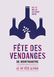 Autumn Wine Festival In Paris Affiche Fete Des Vendanges De Montmartre 2018 Fete Des Vendanges Affiche De Typographie Affiche Festival