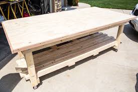 Work Table On Wheels Work Table Table Table Plans