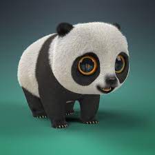 Cute Cartoon Panda Fur 3d Max Cartoon Panda Cartoon Animals Cute Cartoon