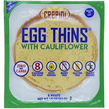 Crepini Egg Thins With Cauliflower 1 5 Oz 8 Ct Per Pack Walmart Com