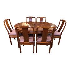 Japanese tatami dining room featuring tatami mats and garden view. Asian Style Dining Table And Chairs Set Of 7 1976 Design Plus Gallery