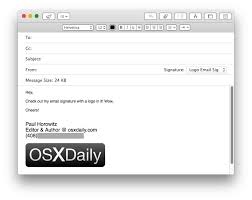 I can get the image in there, and i can see the options to change this to small, medium, large etc. How To Add An Image To Email Signature In Mail For Mac Osxdaily