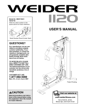 Weider 1120 Manual