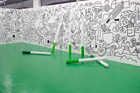 Get Inspired By This 12 000 Square Foot Tribute To Color Colouring Wall Kids Church Decor Interactive Walls