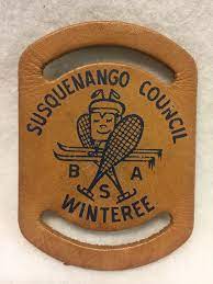 jab-7) Boy Scout- vintage Susquenango Winteree - leather neckerchief slide  | eBay
