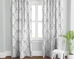 Maybe you would like to learn more about one of these? Curtains Window Treatments Home Living Vintage Damask Window Curtains Gray Curtains 107 White Kitchen Curtains Custom Size And Custom Color Elegant Windows Panel