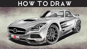 Its big draw is the hugely refined and reassuring feelgood ambience, and that'll satisfy the fanbase. How To Draw A Mercedes Benz Sls Amg Black Series Step By Step Drawingpat Youtube