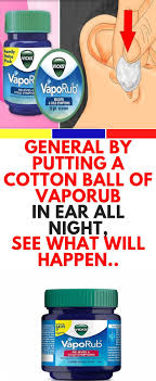 By Putting A Cotton Ball Of Vaporub In Ear All Night See What Will Happen Vicks Vaporub Vicks Vaporub Uses Medicine Book