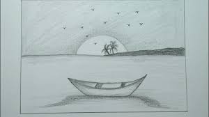 Bagi kamu yang memiliki adik dan ingin mengenalkannya pada kegiatan menggambar dan mewarnai, bisa memberikan sketsa gambar hewan kosong yang sederhana. Download Cara Menggambar Pemandangan Pantai Dan Sunset Cara Arsir Gratis