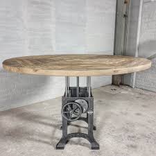 Although the height of a coffee table comes down. Round Industrial Dining Table Height Adjustable Crank Base Dt69