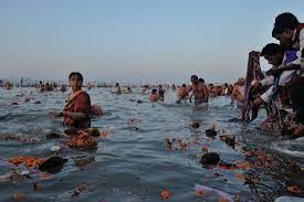 Gange Bagno Sacro India Fiume Sacramento