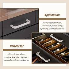 When ordering your kitchen cabinet repair parts, hardware, drawers, vanity replacement or accessories, please be prepared to supply the following information:. Probrico Plastic White Kitchen Cabinet Drawer Handle 96 Mm 9 7 Cm To Hole Spacing Drawer Pulls Amazon De Diy Tools