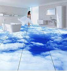 amazon c528 巨大 3d フロアマット 1m 2m 自然 葉っぱ 石 芝生 花 木 空 風景 景色 防音 断熱 滑り止めシート 床 壁 天井 はがせるシール diy 工具 ガーデン フロア フロアマット 防音