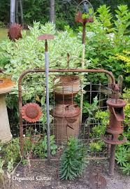 See more ideas about garden art, outdoor gardens, garden. Dana S Fun Outdoor Junk Decor Gardens Vintage Garden Decor Garden Junk Garden Art