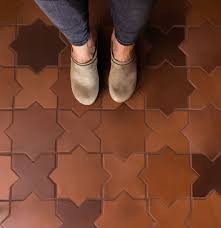 Starry Eyed For This Floor Tile Large Star And Cross In Antique Fireclay Tile Basement Bathroom Tile Floor