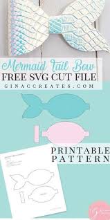 I used these mermaid tail silhouettes to make some mermaid bows for my daughter the other day. Mermaid Tail Hair Bow Svg Disney Hair Bows Diy Hair Bows Diy Bow