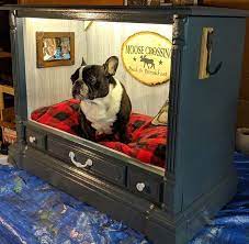 Diy Dog Bed From An Old Tv Console Decor Home Ideas Diy Dog Bed Designer Dog Beds Diy Pet Bed