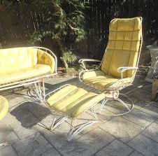 Check out our mid century patio furniture selection for the very best in unique or custom, handmade pieces from our patio furniture shops. Mid Century Modern Five Piece Wrought Iron Homecrest Patio Set At 1stdibs