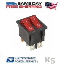 1 x wiring harness kit, 1 x 5 pin led rocker switch, 1 x instruction fit type: Split Dpst Double Pole Single Throw 6 Pin On Off 20amp Red Led Rocker Switch Ebay