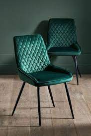 Buy Set Of 2 Hamilton Dining Chairs With Chrome Legs From The Next Uk Online Shop Fabric Dining Chairs Velvet Dining Chairs Dining Chairs Uk