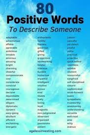 80 Positive Words To Describe Someone How Do You Describe Someone With A List Of Positive Wo Writing Words Words To Describe People Words To Describe Someone