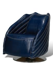 Chauteau Blue Formula One Leather Swivel Steel Modern Chair Leather Swivel Chair Car Chair Race Car Chair