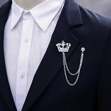 suit brooch chain
