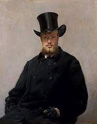 Portrait Of A Man In A Top Hat By The French Artist Paul Mathey 1844 1929 A Student Of Cogniet Portrait Beard Art Male Portrait