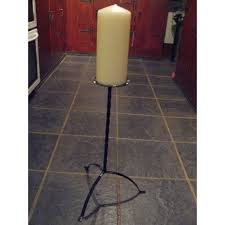 Wrought iron candle holders have been used as decor pieces for ages and have never gone out of style. Candle Holders Pair At 20in Tall Wrought Iron Handmade Black Metal