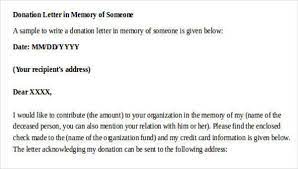 Acknowledge that it's a memorial gift. Free 41 Sample Donation Letter Templates In Ms Word Pages Google Docs Ms Outlook Pdf