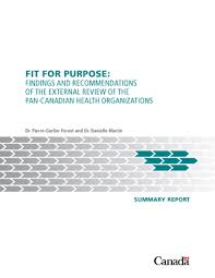 Fit For Purpose Findings And Recommendations Of The External Review Of The Pan Canadian Health Organizations Canada Ca