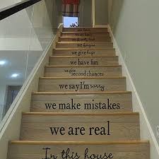 Maybe you would like to learn more about one of these? Wall Decals Staircase Quotes In This House We Love Stair Case Stairway Stairs Quote Wall Vinyl Decal Stickers Bedroom Murals Wall Stickers Murals Painting Supplies Wall Treatments Uniformatecolombia Com