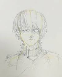 Shoto Todoroki From Boku No Hero Academia Currently I Am In The Episode 16 Of The Season 3 Art Sketch Pencilsketch Penci Art Daily Drawing Fan Art