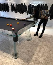 Impatia Crystal Glass Pool Table At The Fancy Pop Up Store In New York Impatia Luxury Retaildesign Interiorinspirati Glass Pool Retail Design Pop Up Store