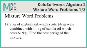 We encourage students to think about the problems carefully by: Kutasoftware Algebra 2 Mixture Word Problems Part 1 Youtube