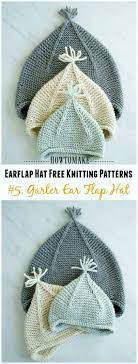 Earflap Hat Free Knitting Patterns Crochet Knitting Knitting Patterns Free Hats Baby Boy Knitting Patterns Crochet Patterns Free Baby Boy