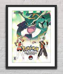 Pokemon Emerald Version Nintendo GBA Glossy Promo Ad Poster Unframed G2004  | eBay