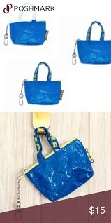 Set Of 3 Ikea Mini Keychain Gifts Bag Keychain Gift Bags Purses And Bags