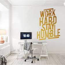 Office Wall Art Stay Humble Office Decor Office Wall Decal - Etsy UK