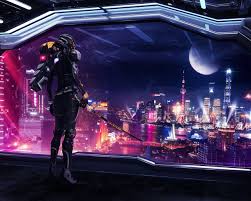 1280x1024 Ninja Cyberpunk Art Wallpaper Cyberpunk Art Art Wallpaper Art