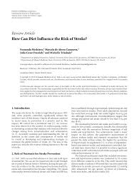 Pdf How Can Diet Influence The Risk Of Stroke