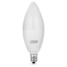 Feit Electric 3 Pack 40 Watt Led Flame Tip Chandelier Light Bulbs In White Bed Bath Beyond