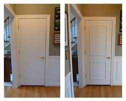 Transform Flat Doors To Attractive Paneled Doors Fast With Ez Door Door Makeover Diy Doors Interior Easy Home Improvement Projects